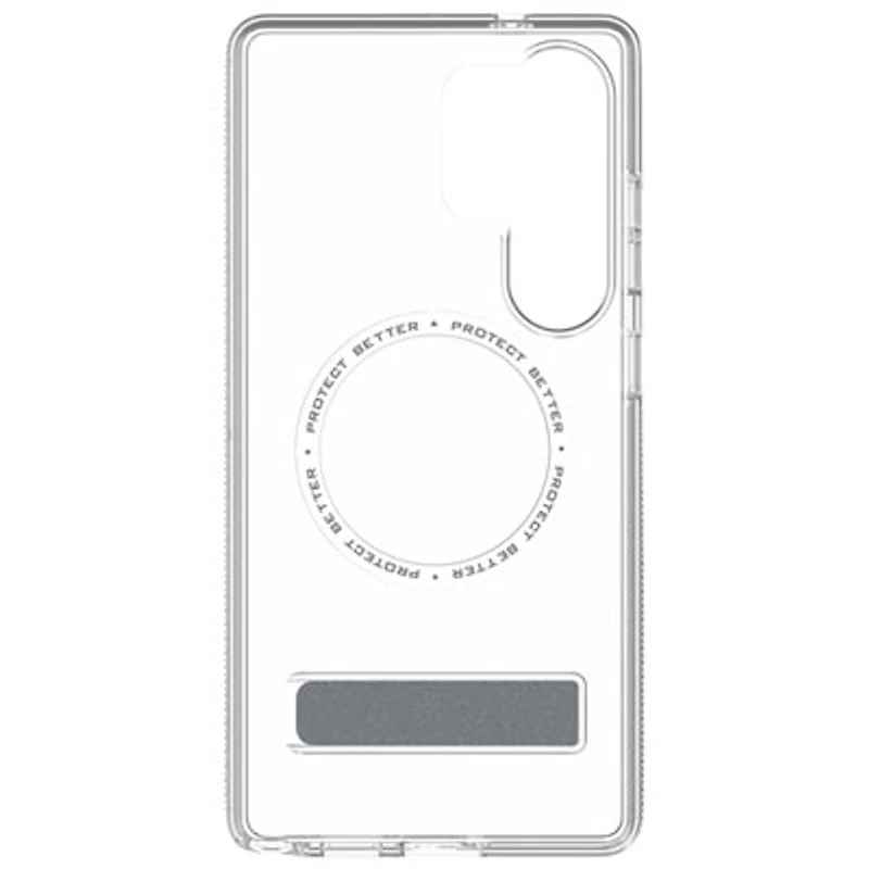 ZAGG Crystal Palace Snap Fitted Hard Shell Case with MagSafe & Kickstand for Galaxy S25 Ultra - Clear
