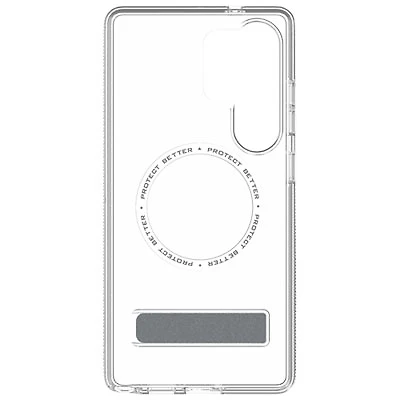 ZAGG Crystal Palace Snap Fitted Hard Shell Case with MagSafe & Kickstand for Galaxy S25 Ultra - Clear