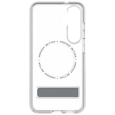 ZAGG Crystal Palace Snap Fitted Hard Shell Case with MagSafe & Kickstand for Galaxy S25 - Clear