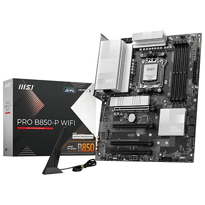 MSI Pro B850-P WiFi ATX AM5 Motherboard for AMD Ryzen 9000/ 8000/ 7000 Series CPUs