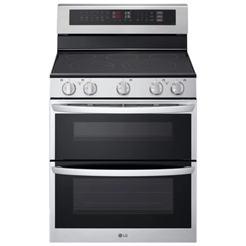 LG 30" 7.3 Cu. Ft. Double Oven 5-Element Freestanding Electric Range (LDEL7324SE) - Stainless Steel