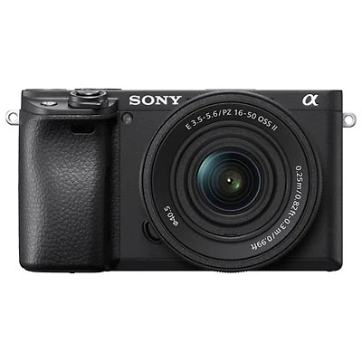 Sony Alpha 6400 APS-C Mirrorless Camera with 16-50mm Lens Kit - Black