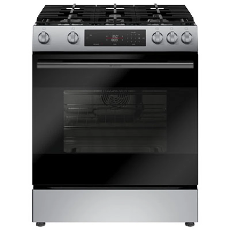 Bosch 100 Series 30" 5.8 Cu. Ft. True Convection Freestanding Gas Air Fry Range (HGF1050MUC) - Stainless