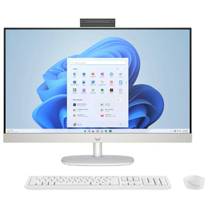 HP 27" CoPilot+ PC All-In-One PC - Shell White/Dark Grey (AMD Ryzen AI 7 350/16GB RAM/1TB SSD/Win11) - Only at Best Buy