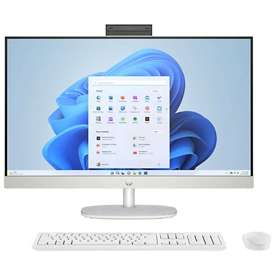 HP 27" CoPilot+ PC All-In-One PC - Shell White/Dark Grey (AMD Ryzen AI 7 350/16GB RAM/1TB SSD/Win11) - Only at Best Buy