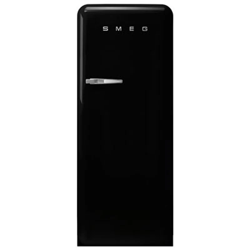Open Box - Smeg 50's 24" 9.2 Cu. Ft. All-Fridge Refrigerator (FAB28URBL3) - Black - Perfect Condition