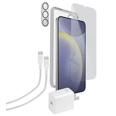 LOGiiX Smartphone Essentials Kit for Galaxy S24 - White