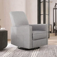 Evolur Harlow 275-degree Swivel Electric Glider - Light Grey