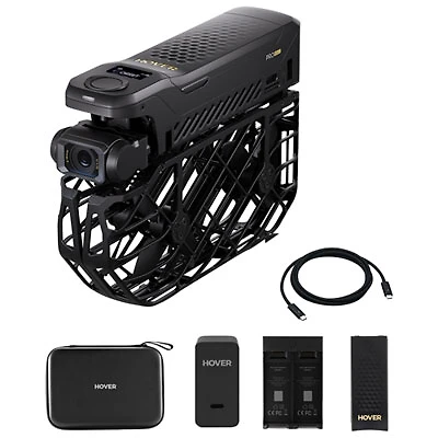 HoverAir X1 Pro Max Quadcopter Drone Basic Combo with Camera, Extra Battery, Charging Hub & Case - Black