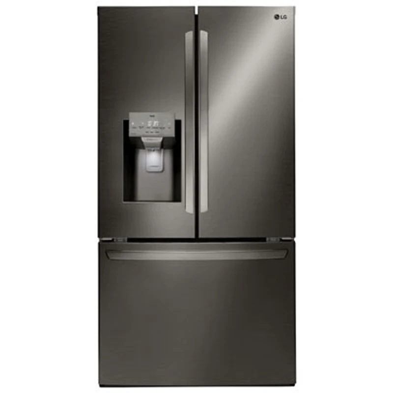 Open Box - LG 36" 27.7 Cu. Ft. French Door Refrigerator (LRFS28XBD) - Black Stainless - Scratch & Dent