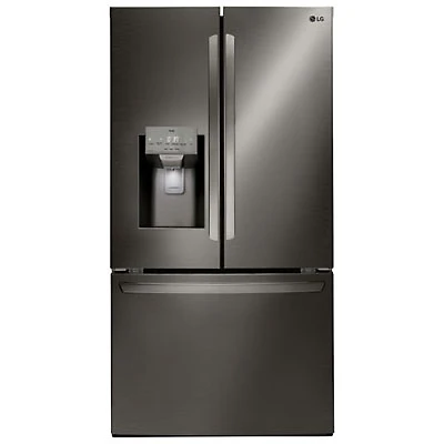 Open Box - LG 36" 27.7 Cu. Ft. French Door Refrigerator (LRFS28XBD) - Black Stainless - Scratch & Dent