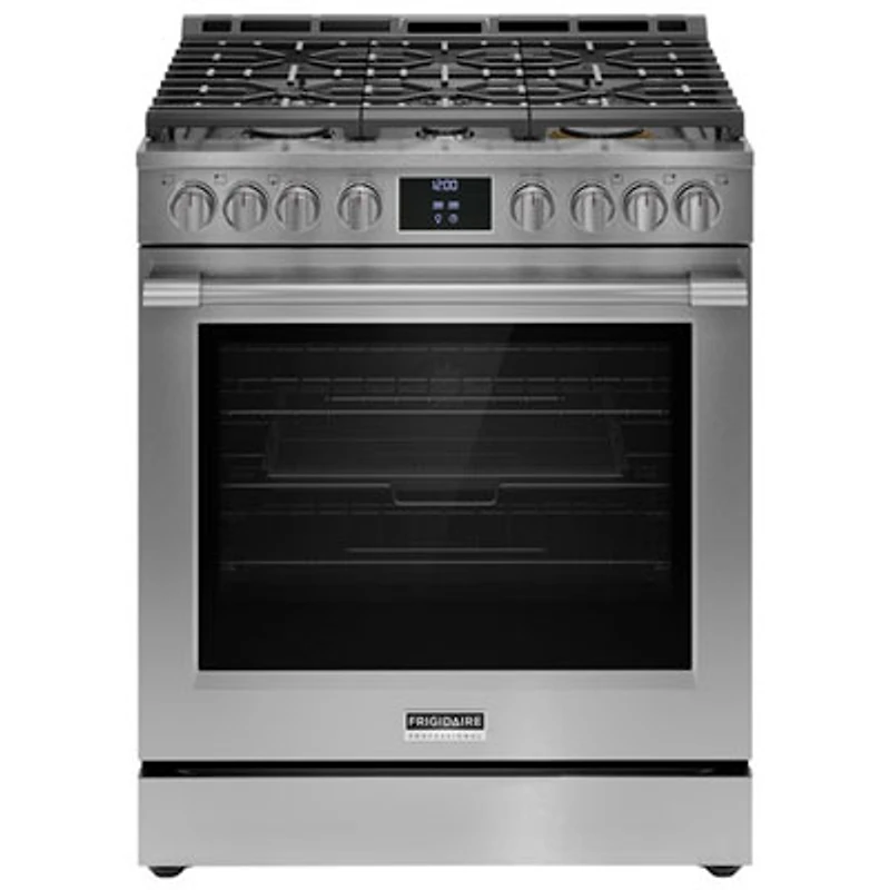 Open Box - Frigidaire Pro 30" 6.0 Cu. Ft. Gas Air Fry Range (PCFG3080AF) - Stainless - Scratch & Dent