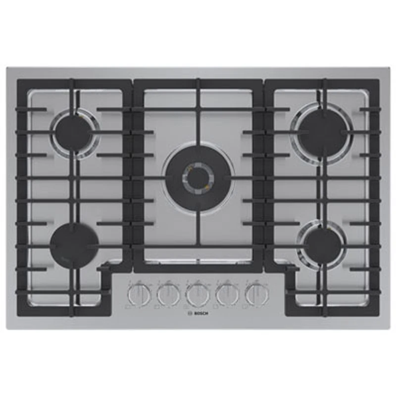 Open Box - Bosch 30" 5-Burner Gas Cooktop (NGM8058UC) - Stainless Steel - Perfect Condition
