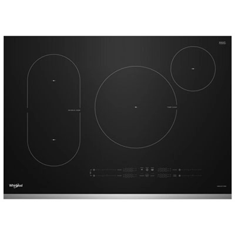 Whirlpool Intelligent 31" 4-Element Induction Cooktop (WCIT7030SS) - Black Glass/Stainless Steel
