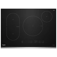 Whirlpool Intelligent 31" 4-Element Induction Cooktop (WCIT7030SS) - Black Glass/Stainless Steel
