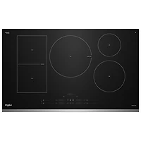 Whirlpool Intelligent 36" 5-Element Induction Cooktop (WCIT7536SS) - Black Glass/Stainless Steel
