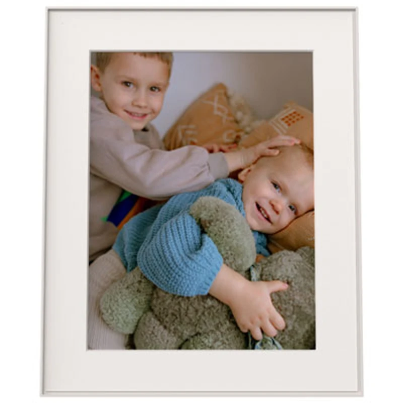 Aura Walden 15" Wi-Fi Digital Photo Frame (AF115-MWHT) - Clay/White Mat