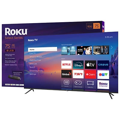 Roku Select Series 75" 4K UHD HDR QLED Roku Smart TV (75R5C5CA) - 2025 - Only at Best Buy