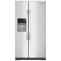 Whirlpool 36" 28.4 Cu Ft Side-By-Side Refrigerator w/ Water & Ice Dispenser (WRSF6536RZ) - Fingerprint Resistant Stainless