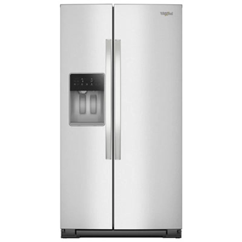 Whirlpool 36" 20.9 Cu Ft Side-By-Side Refrigerator w/ Water & Ice Dispenser (WRSC6536RZ) - Fingerprint Resistant Stainless
