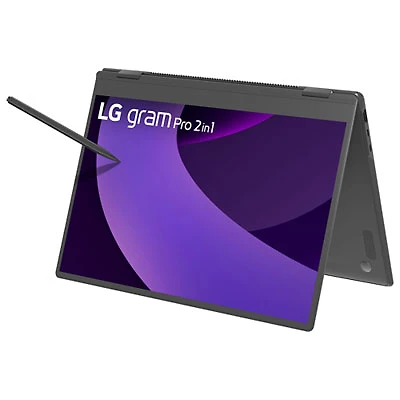 LG Gram 16" Touchscreen 2-in-1 Laptop - Obsidian Black (Intel Core Ultra 7 255H/32GB RAM/1TB SSD)