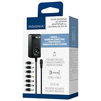 Insignia 22.5W Universal AC Adaptor with 7 Tips & USB-A (NS-UNI22WAC-C)