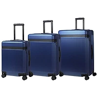 Open Box - CHAMPS Onyx Collection 3-Piece Hard Side 8-Wheeled Expandable Luggage Set - Navy