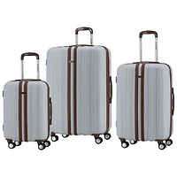 Open Box - Samsonite Spectacular LTD 3-Piece Hard Side Expandable Luggage Set - Silver/Brown