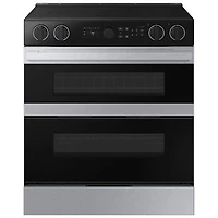Open Box - Samsung 30" Double Oven Slide-In Electric Air Fry Range (NSE6DG8550SRAC) - Stainless - Perfect Condition