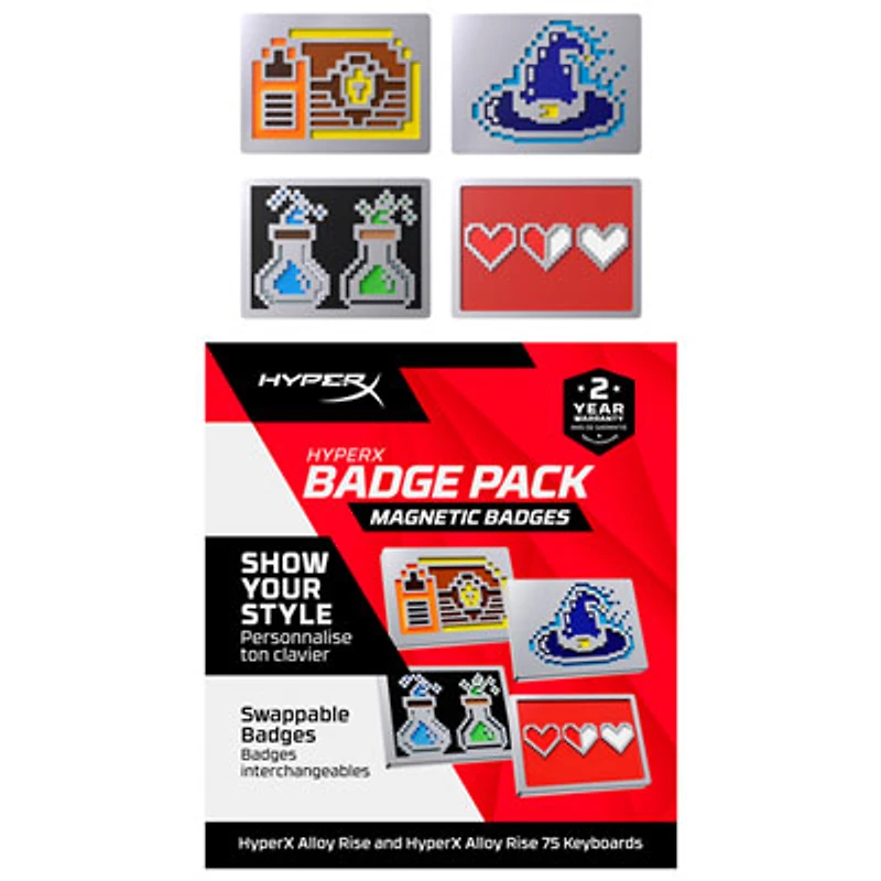 HyperX Magnetic Badges for Alloy Rise Keyboards - 8-bit