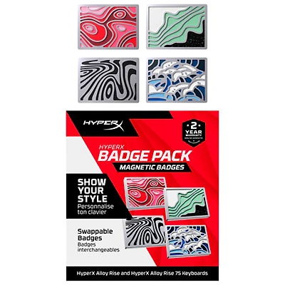 HyperX Magnetic Badges for Alloy Rise Keyboards - Abstract