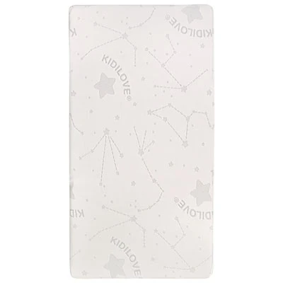 Dream On Me Kidilove Comfort Water Resistant Cotton Crib Mattress - Star Print