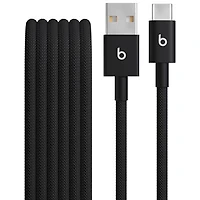 Beats By Dr. Dre 1.5m (4.9 ft.) USB-A to USB-C Woven Cable (MDGG4LL/A) - Bolt Black