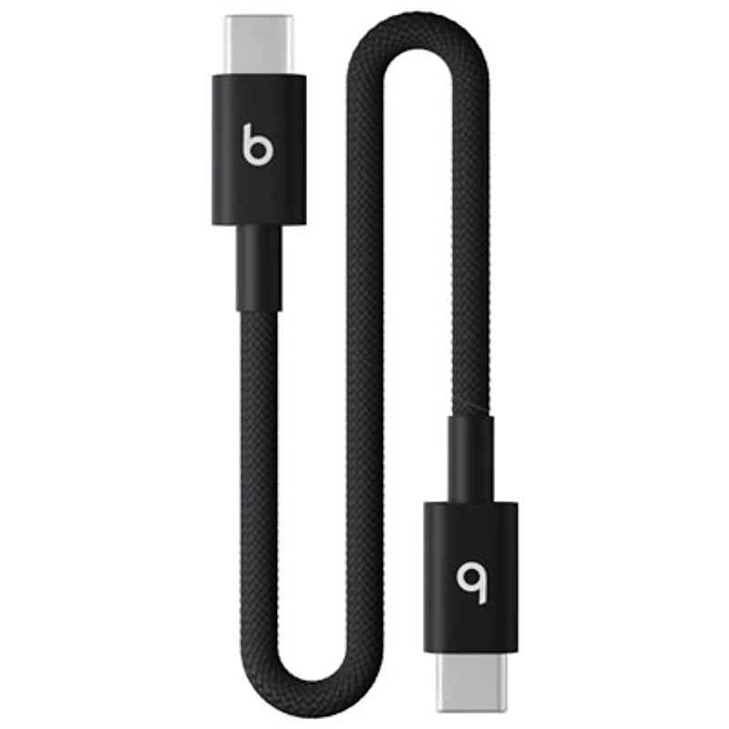 Beats By Dr. Dre 0.2m (0.65 ft.) USB-C to USB-C Woven Cable (MEQ94LL/A) - Bolt Black