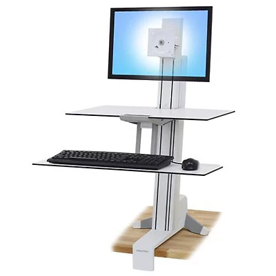Open Box - Ergotron WorkFit-S 24" Fixed Sit-Stand Workstation with Worksurface+ (33-350-211)