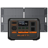 BLUETTI Portable 230Wh Power Station with 100W Solar Panel (AC2P-SP100L)