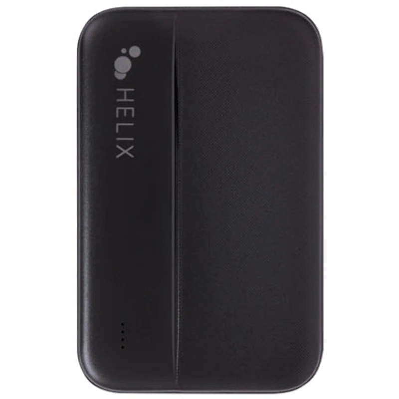 Helix 5000 mAh Dual USB/USB-C Power Bank - Black