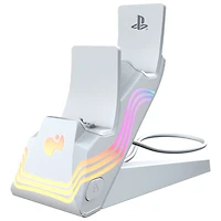 PDP Afterglow Wave Dual Charger for PS5 - White