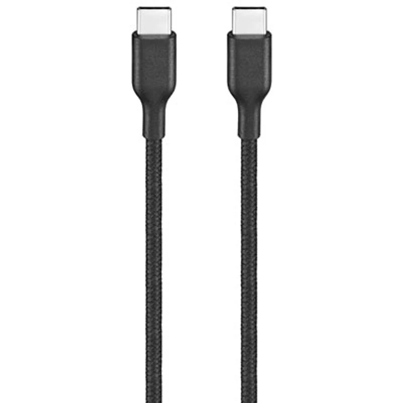 Best Buy Essentials Braided 1.2m (3.9 ft.) USB-C Cable (BE-MCA4CCB-C) - Black - Only at Best Buy