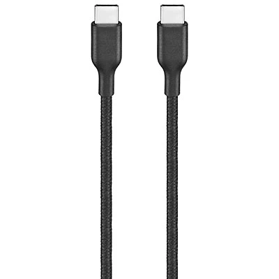 Best Buy Essentials Braided 1.2m (3.9 ft.) USB-C Cable (BE-MCA4CCB-C) - Black - Only at Best Buy