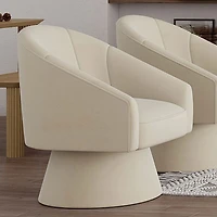 Inspire Fabric Accent Chair - Ivory