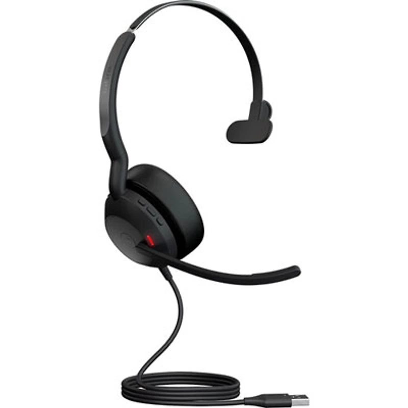 Open Box - Jabra Evolve2 50 On-Ear Noise Cancelling Bluetooth Mono Headset with Microphone - Black (25089-899-999)