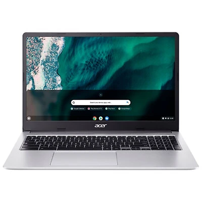 Acer 15.6" Chromebook Laptop w/3 month of Google AI Pro - Silver (Intel Celeron N4500/4GB RAM/64GB eMMC/Chrome OS)