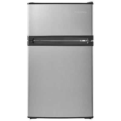 Insignia 3.1 Cu. Ft. Freestanding Top Mount Compact Fridge (NS-CF30TMSS6-C) - Stainless Steel Look