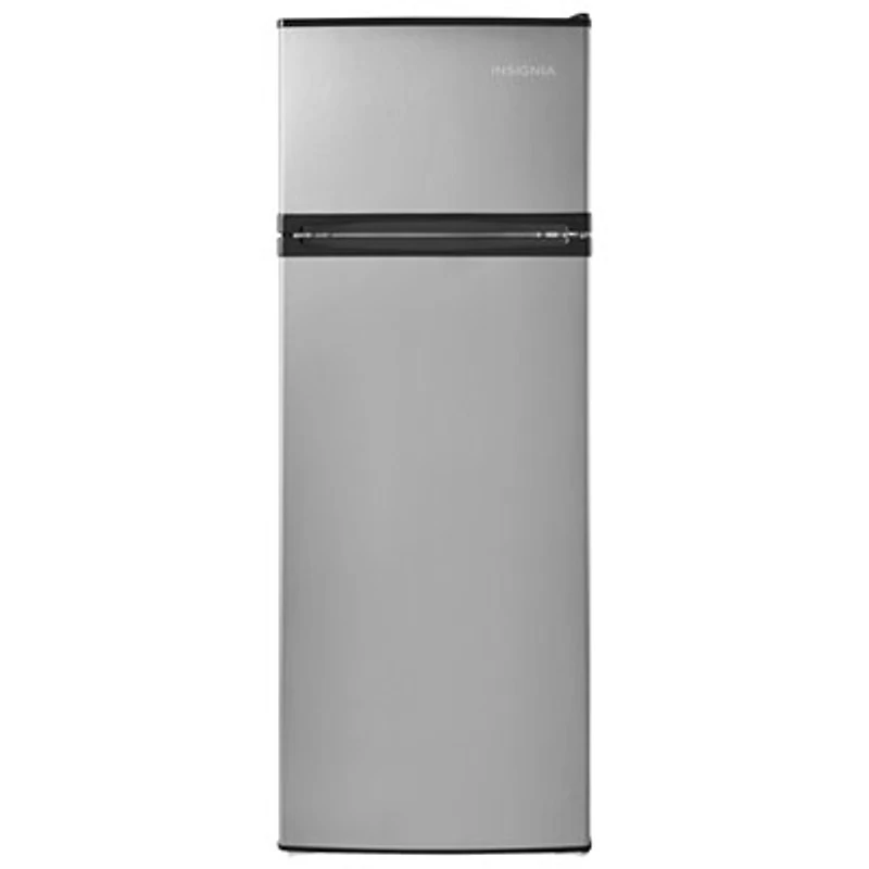 Insignia 7.3 Cu. Ft. Freestanding Top Mount Compact Fridge (NS-CF70TMSS6-C) - Stainless Steel Look