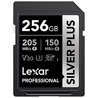Lexar Professional Silver Plus 256GB 205MB/s UHS-I SDXC Memory Card