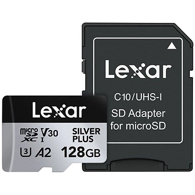 Lexar Professional Silver Plus 128GB 205MB/s UHS-I microSDXC Memory Card