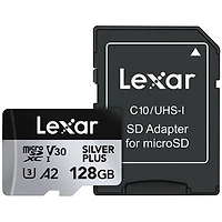 Lexar Professional Silver Plus 128GB 205MB/s UHS-I microSDXC Memory Card