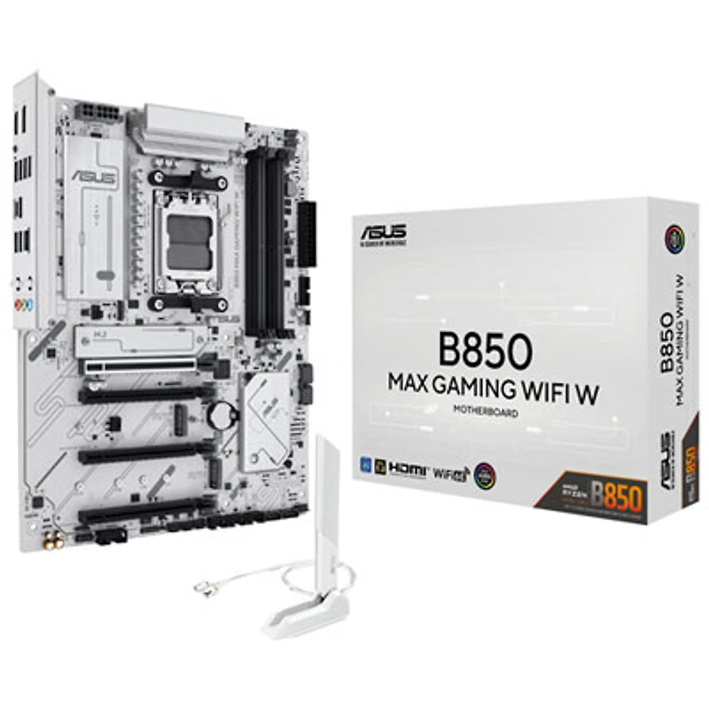 ASUS B850 Max Gaming WiFi W ATX AM5 Motherboard for AMD Ryzen 9000/8000/7000 Series CPUs
