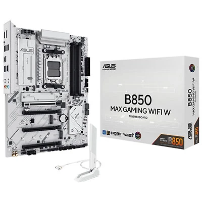 ASUS B850 Max Gaming WiFi W ATX AM5 Motherboard for AMD Ryzen 9000/8000/7000 Series CPUs